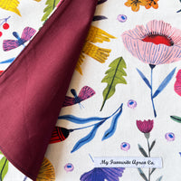 Birds and Flowers in Bright Colours Adorn These Cotton Placemats