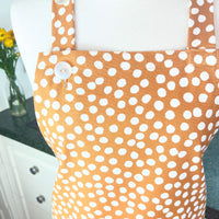 Sophisticated Caramel Brown Polka Dot Apron