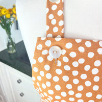 Sophisticated Caramel Brown Polka Dot Apron