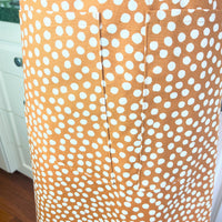 Sophisticated Caramel Brown Polka Dot Apron