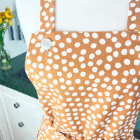 Sophisticated Caramel Brown Polka Dot Apron