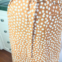 Sophisticated Caramel Brown Polka Dot Apron