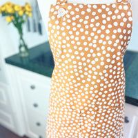 Sophisticated Caramel Brown Polka Dot Apron