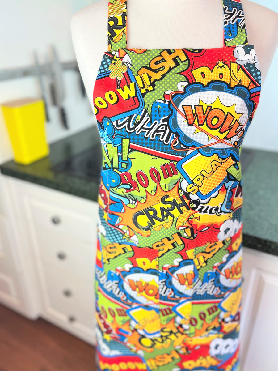 Comic Book Patterned Small Childs' Apron