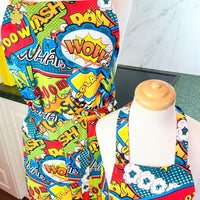 Comic Book Patterned Small Childs' Apron