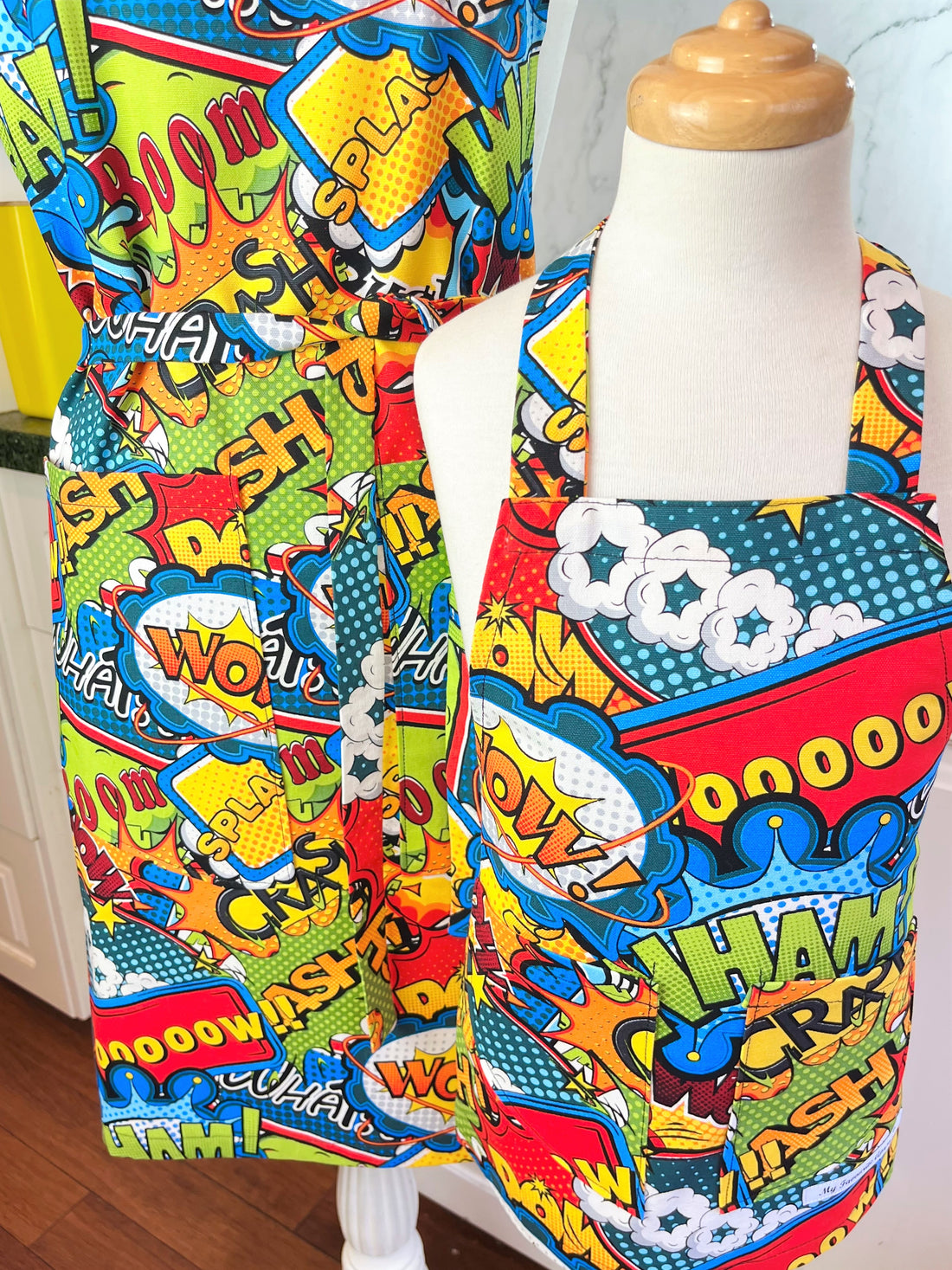 Comic Book Patterned Small Childs' Apron