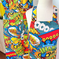 Comic Book Patterned Small Childs' Apron