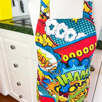 Comic Book Patterned Small Childs' Apron