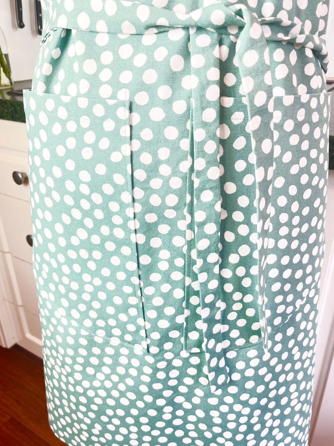 Mint Green Polka Dot Apron