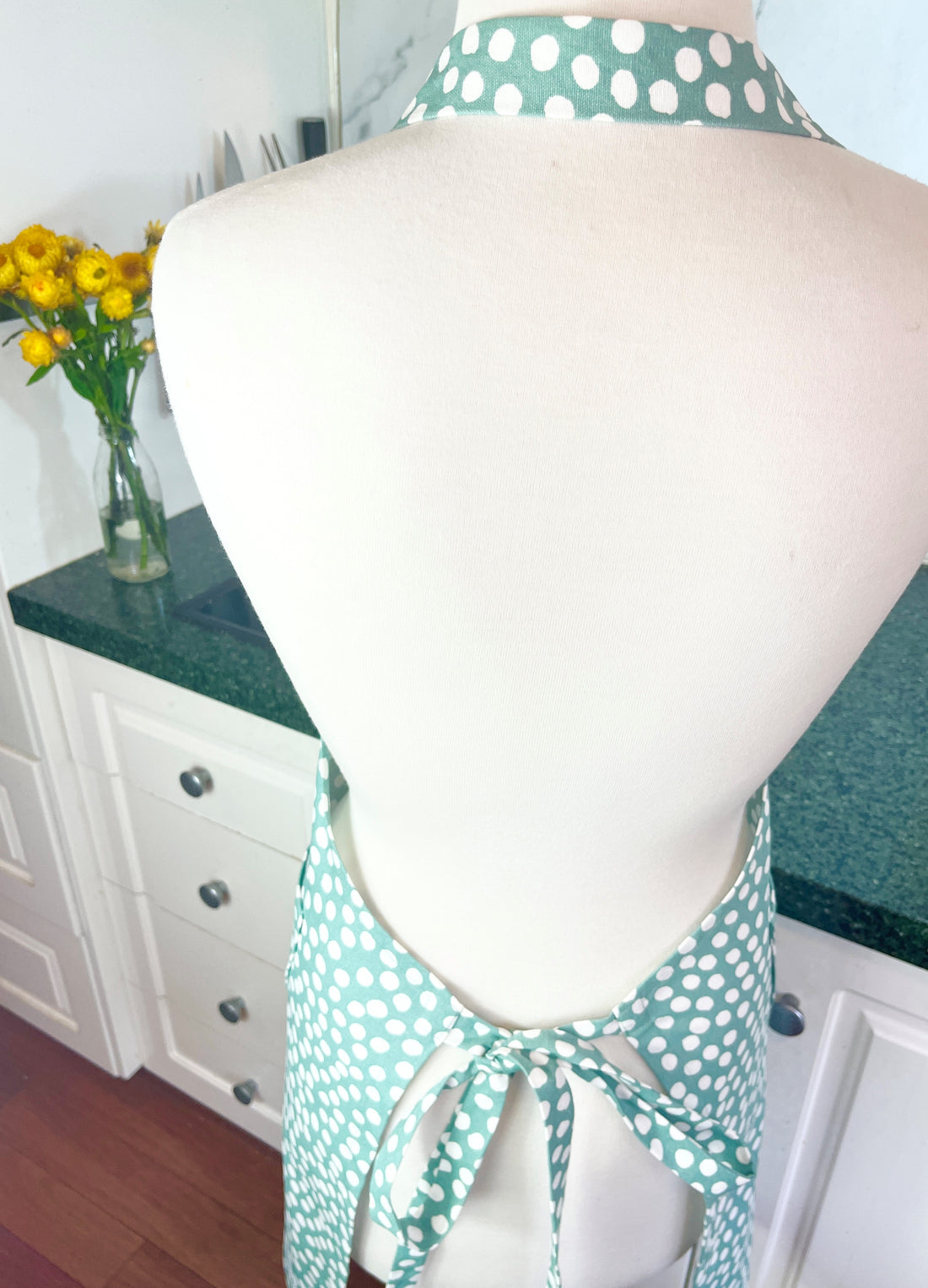 Mint Green Polka Dot Apron