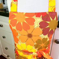 Retro Floral Apron for Your School Aged Child