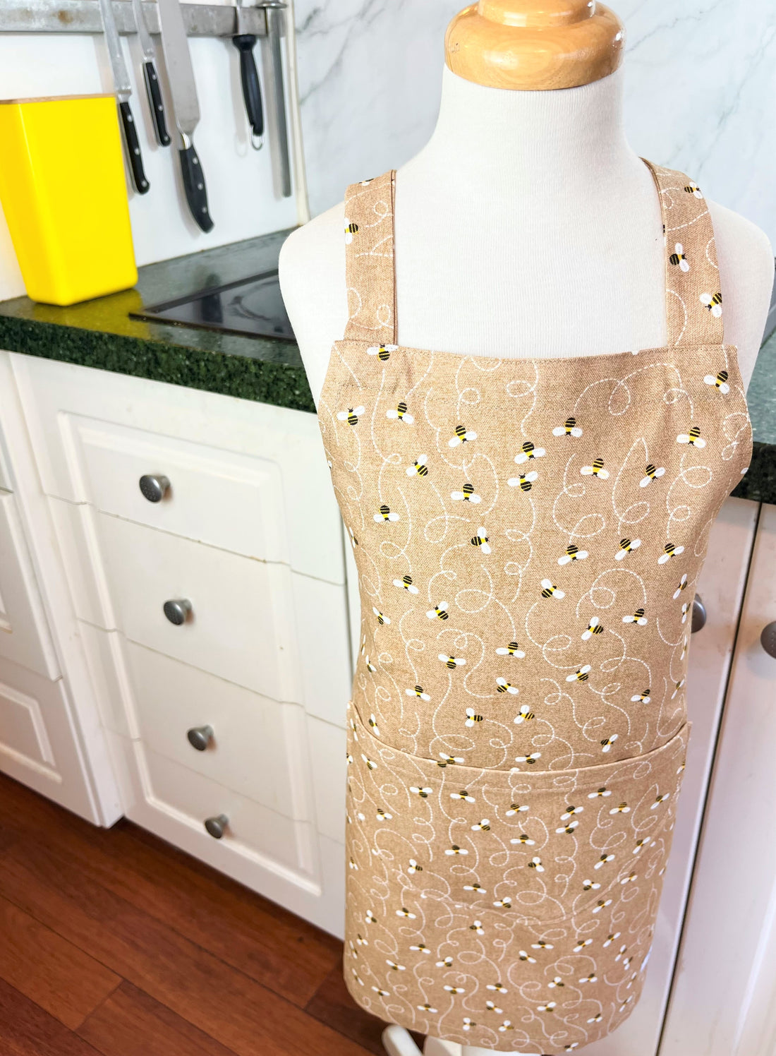 Delicate Bee Apron for Your School Aged Child