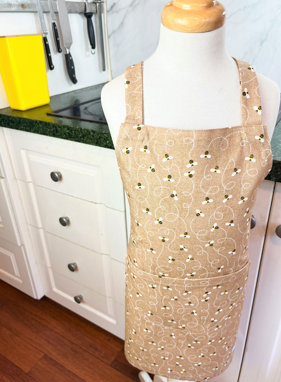 Delicate Bee Apron for Your School Aged Child