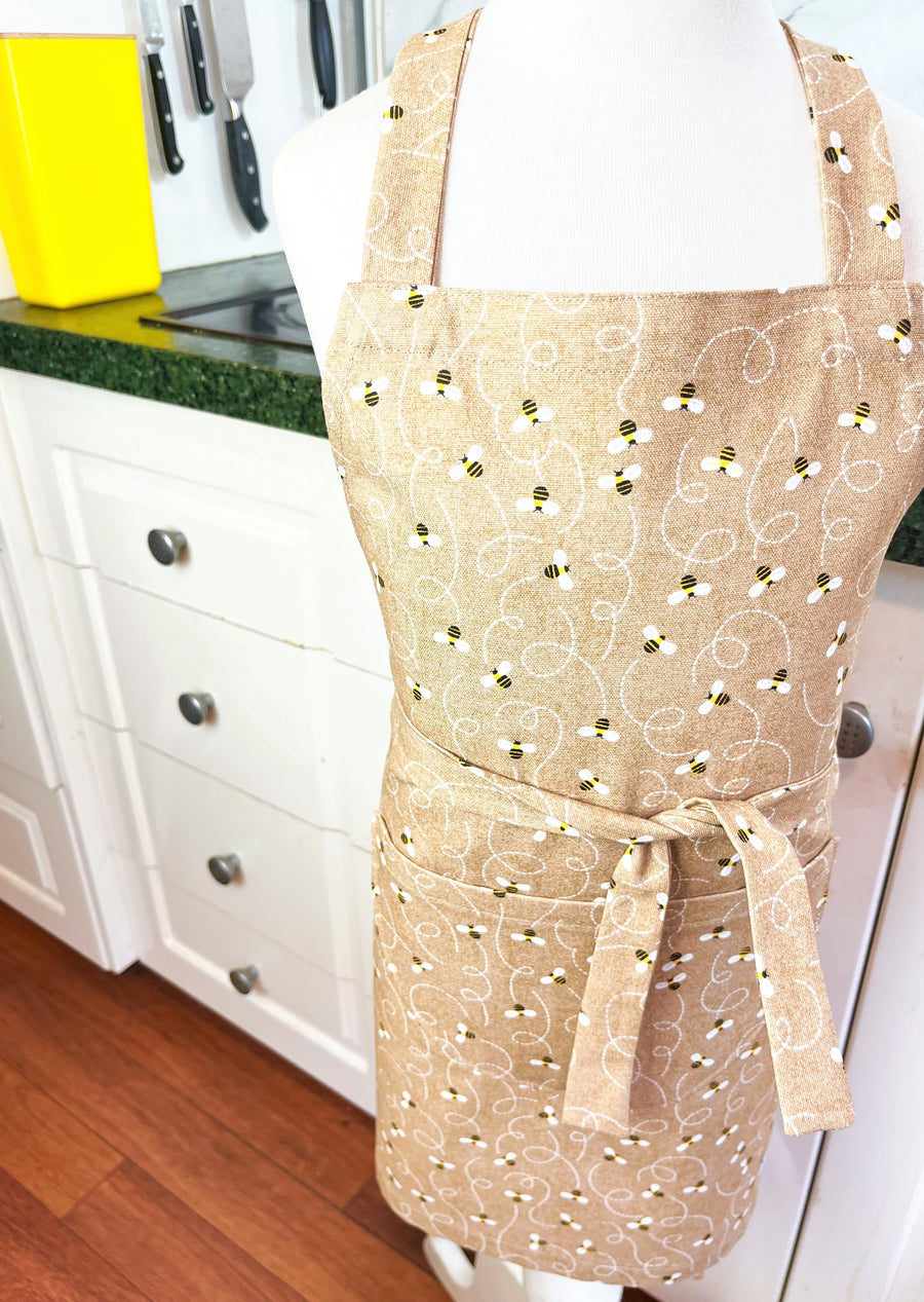 Delicate Bee Apron for Your School Aged Child