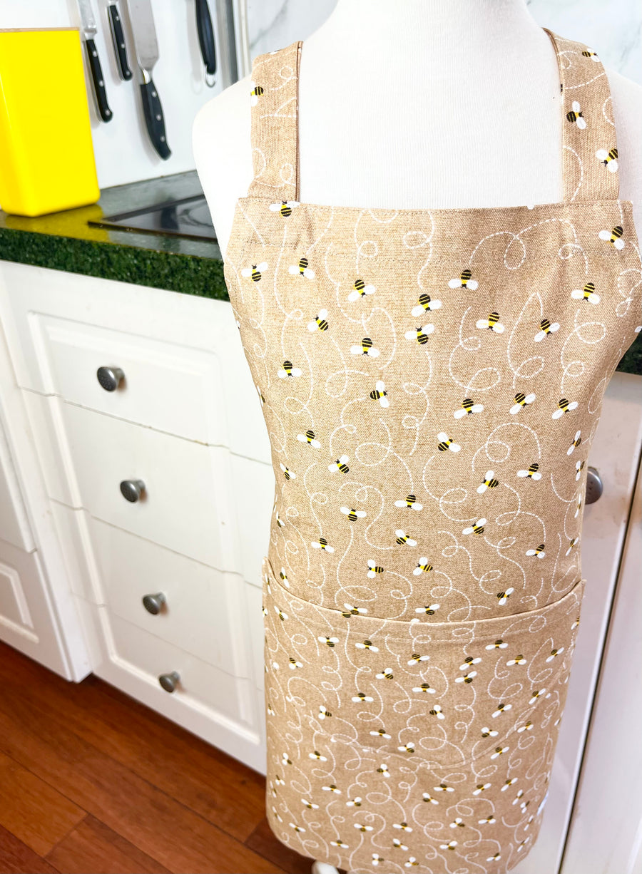 Delicate Bee Apron for Your School Aged Child